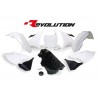 KIT PLASTICOS RTECH REVOLUTION YAMAHA YZ 125 / 250 2002 - 2017 BRANCO C/ DEPOSITO PRETO
